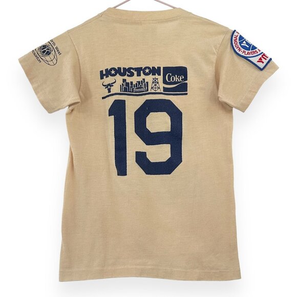 Vintage Tops - Single Stitch Made in USA Vintage Beige "Ponderosa YMCA" T-Shirt sz M